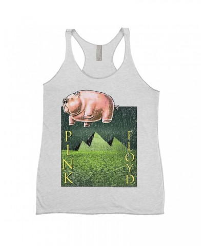 Pink Floyd Ladies' Tank Top | Animals Meets The Pyramids Distressed Shirt $10.71 Shirts