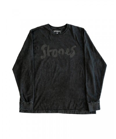 The Rolling Stones Black on Black Washed Stones Long Sleeve Shirt $27.00 Shirts