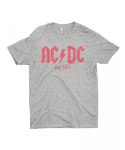 AC/DC T-Shirt | Est. 1973 Red Design Distressed Shirt $8.23 Shirts