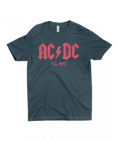 AC/DC T-Shirt | Est. 1973 Red Design Distressed Shirt $8.23 Shirts