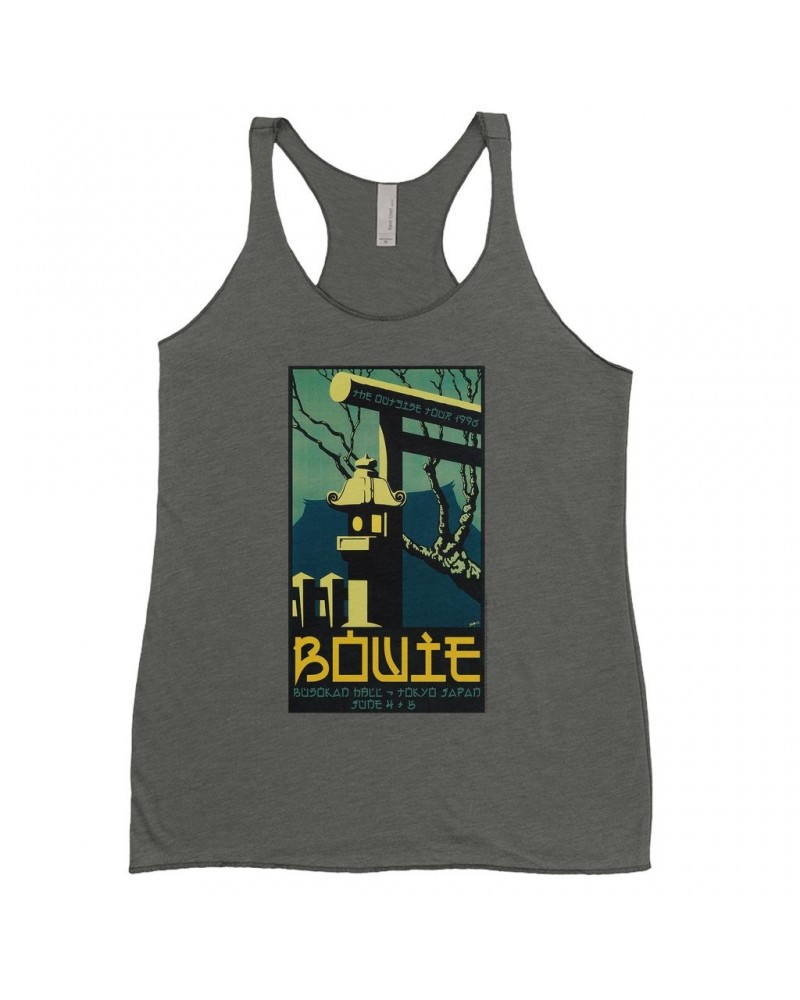 David Bowie Ladies' Tank Top | Busokan Hall Tokyo Japan Concert Poster Shirt $8.97 Shirts