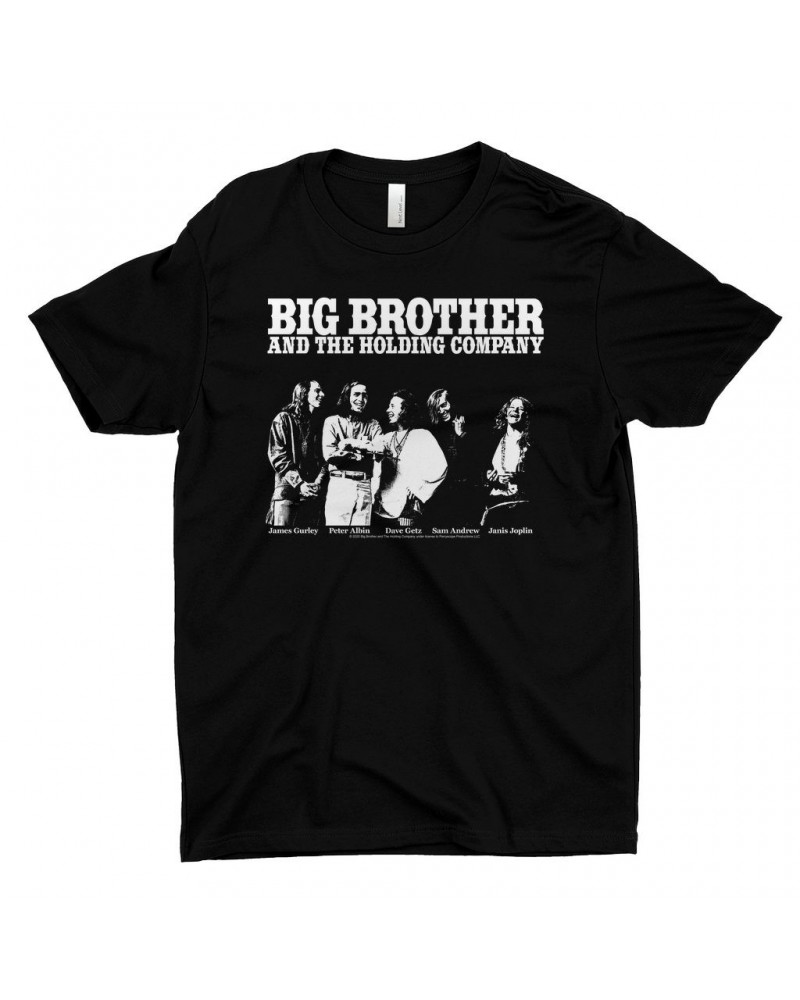 Big Brother & The Holding Company T-Shirt | Featuring Janis Joplin Black and White Photo Big Brother and The Holding Co. Shir...