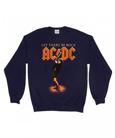 AC/DC Sweatshirt | Let There Be Rock Album Image Distressed Sweatshirt $13.28 Sweatshirts