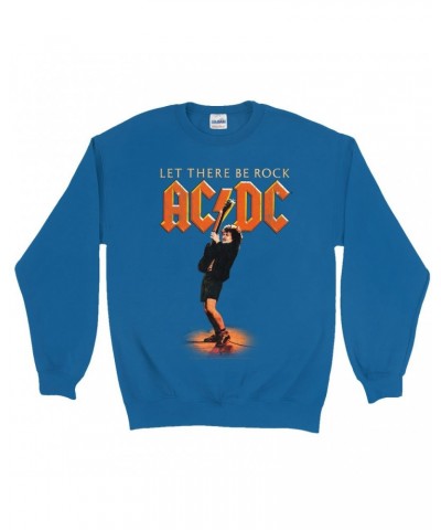 AC/DC Sweatshirt | Let There Be Rock Album Image Distressed Sweatshirt $13.28 Sweatshirts