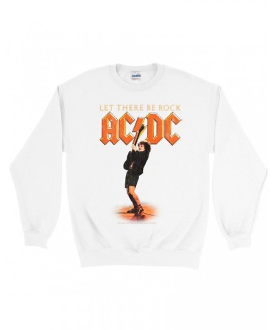 AC/DC Sweatshirt | Let There Be Rock Album Image Distressed Sweatshirt $13.28 Sweatshirts