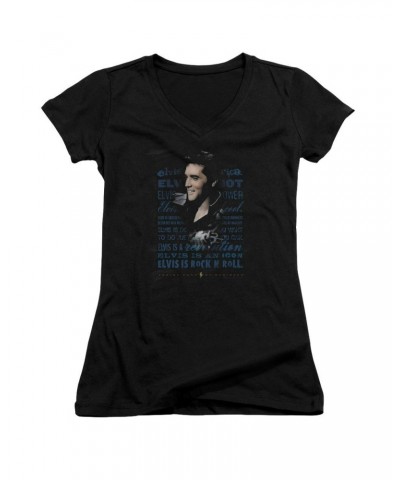 Elvis Presley Junior's V-Neck Shirt | ICON Junior's Tee $6.84 Shirts