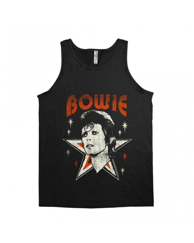 David Bowie Unisex Tank Top | Vintage Retro Star Design Logo Shirt $8.23 Shirts