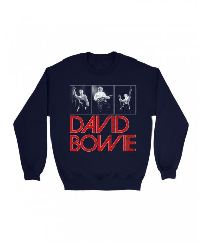 David Bowie Sweatshirt | Heroes On Stage Sweatshirt $13.63 Sweatshirts