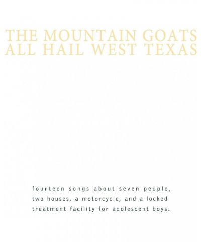 The Mountain Goats All Hail West Texas Vinyl Record $10.35 Vinyl