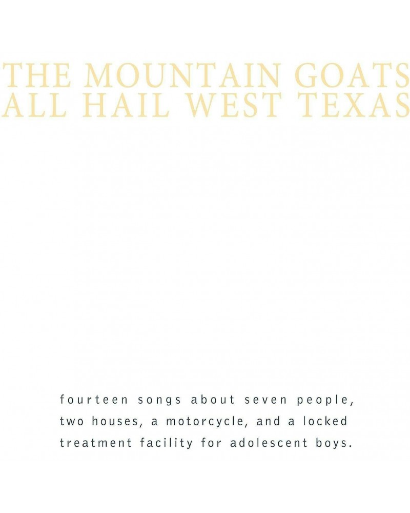 The Mountain Goats All Hail West Texas Vinyl Record $10.35 Vinyl