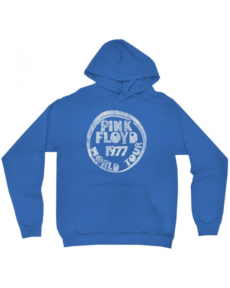 Pink Floyd Hoodie | World Tour 1977 Reissue Design Distressed Hoodie $15.18 Sweatshirts