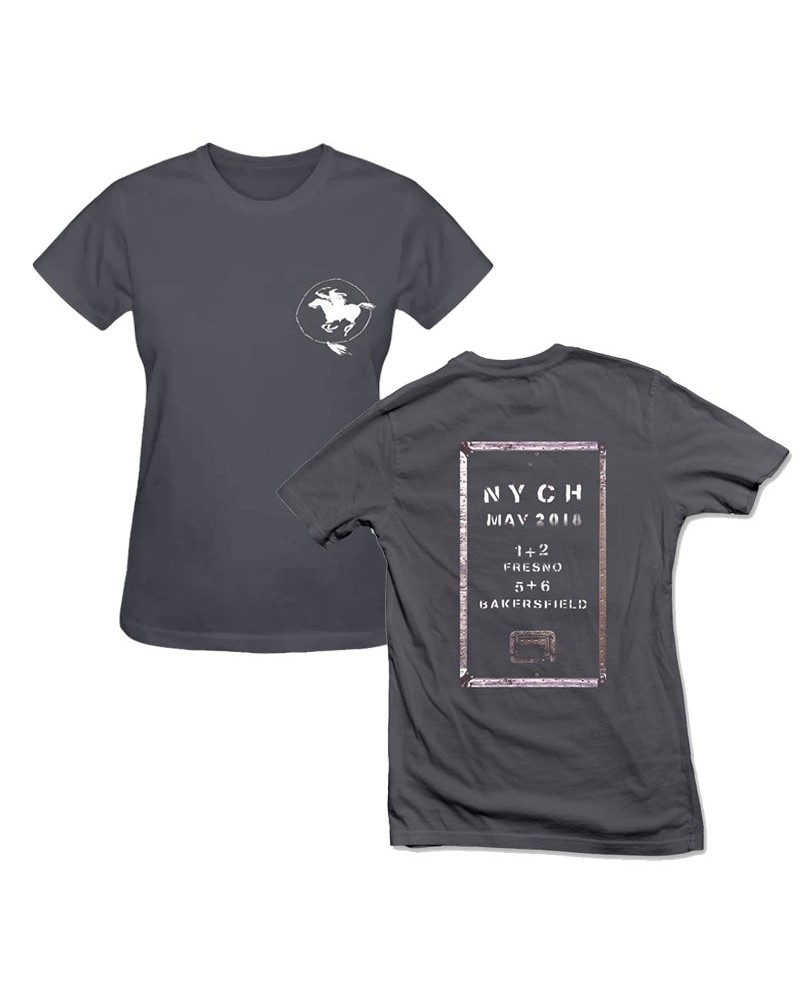 Neil Young NYCH 2018 Tour Small Logo Women’s Grey T-shirt $15.00 Shirts