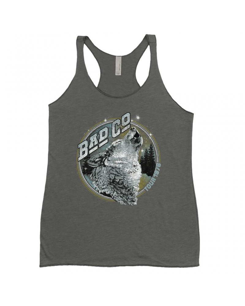 Bad Company Ladies' Tank Top | Wolf Pack Tour 1976 Distressed Shirt $8.97 Shirts