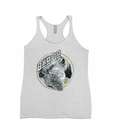 Bad Company Ladies' Tank Top | Wolf Pack Tour 1976 Distressed Shirt $8.97 Shirts