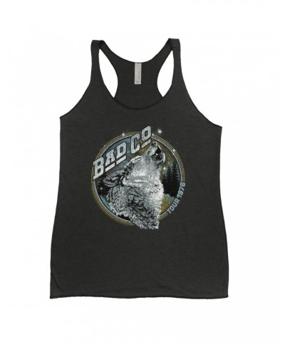 Bad Company Ladies' Tank Top | Wolf Pack Tour 1976 Distressed Shirt $8.97 Shirts