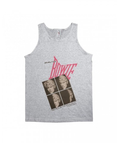 David Bowie Unisex Tank Top | Serious Moonlight 1983 Concert Tour Poster Pink Shirt $9.73 Shirts