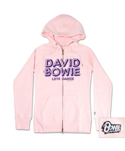 David Bowie Women's Pink Let's Dance Hoodie $33.75 Sweatshirts