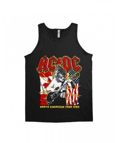 AC/DC Unisex Tank Top | North American Tour 1980 Distressed Shirt $8.73 Shirts