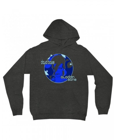 David Bowie Hoodie | Blue Aladdin Sane Design Hoodie $19.98 Sweatshirts