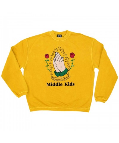 Middle Kids GOLD HANDS CREWNECK $16.99 Sweatshirts