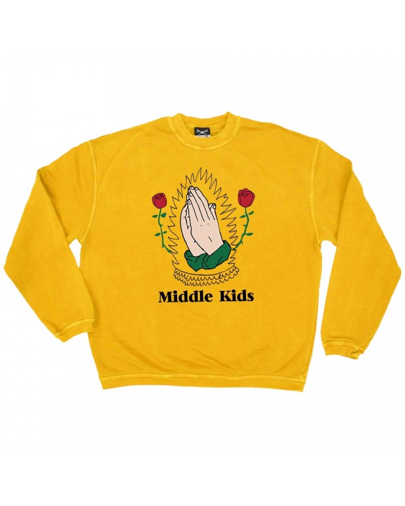 Middle Kids GOLD HANDS CREWNECK $16.99 Sweatshirts