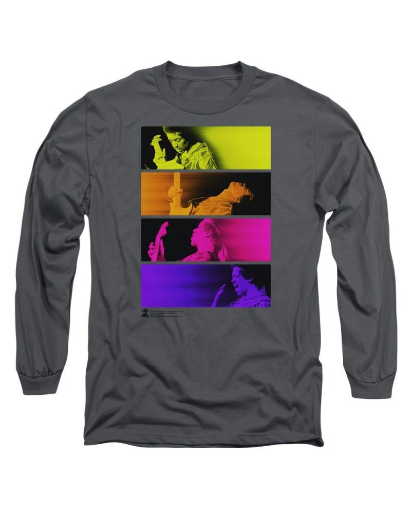 Jimi Hendrix Electric Blocks Long Sleeve T-Shirt $10.50 Shirts