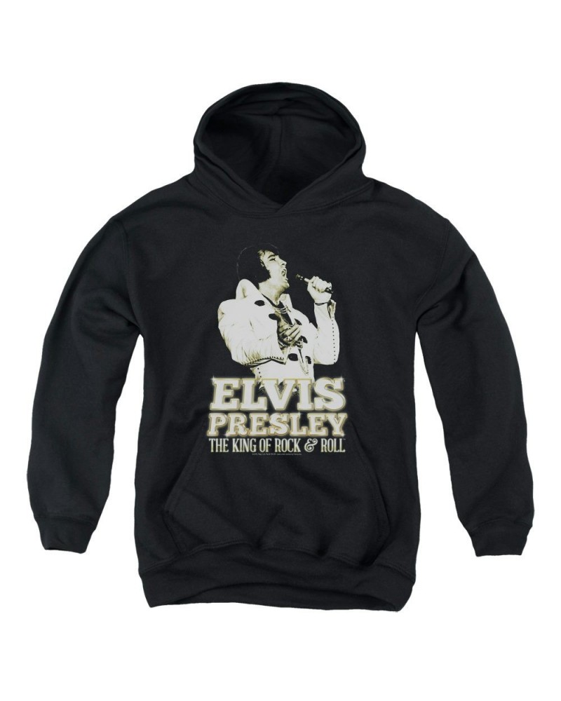 Elvis Presley Youth Hoodie | GOLDEN Pull-Over Sweatshirt $10.44 Sweatshirts