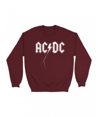 AC/DC Sweatshirt | Lightning Strike Logo Sweatshirt $11.53 Sweatshirts