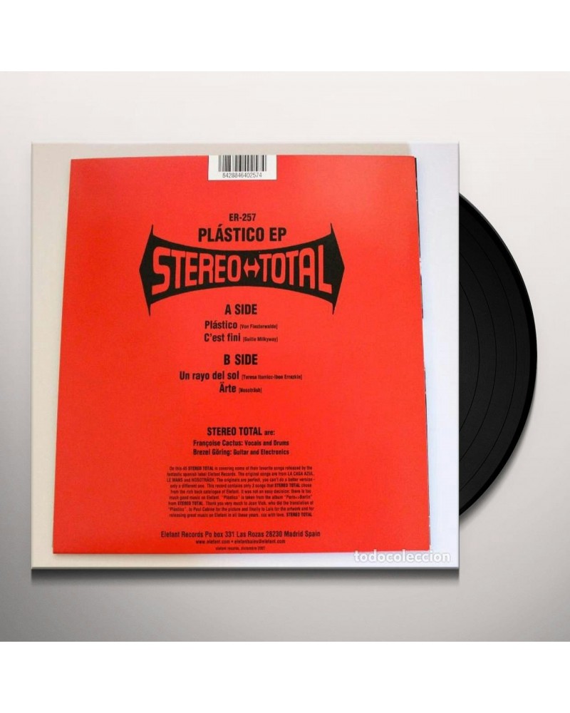 Stereo Total PLASTICO (EP) Vinyl Record $4.62 Vinyl