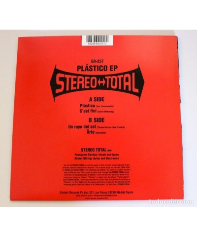 Stereo Total PLASTICO (EP) Vinyl Record $4.62 Vinyl