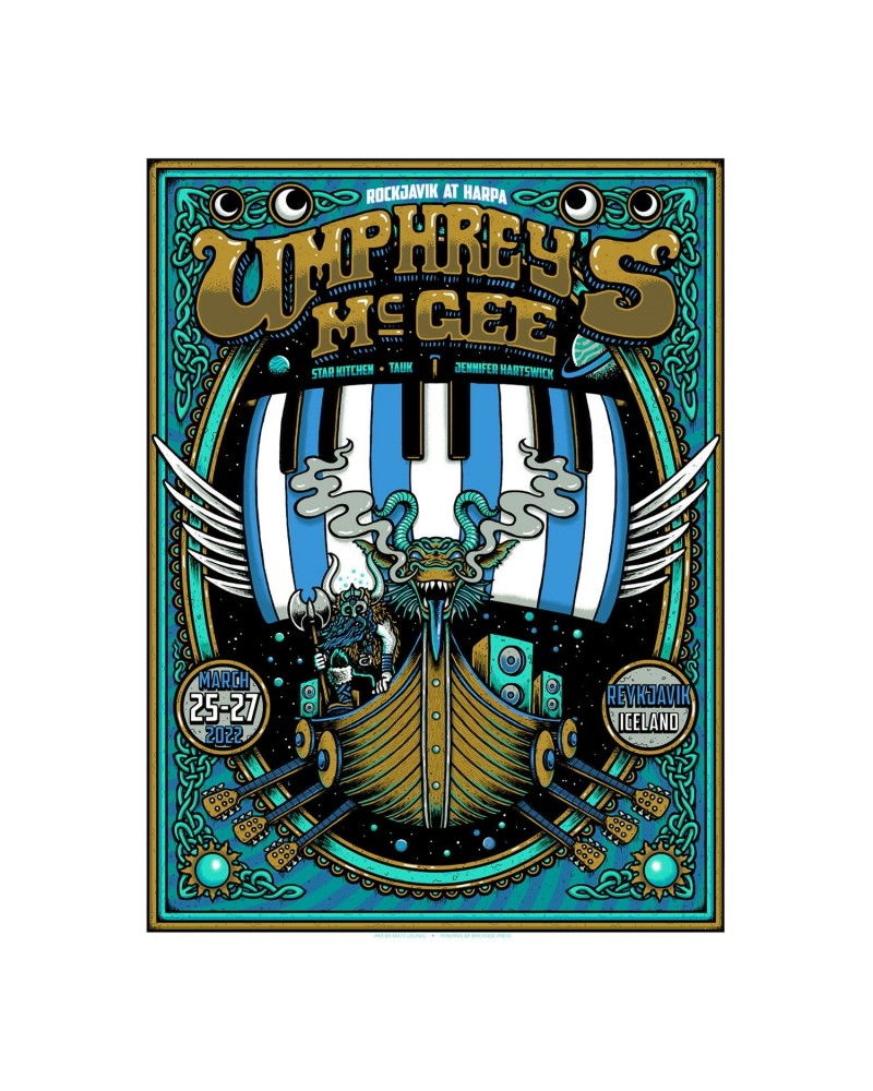 Umphrey's McGee Rockjavik 2022 Official Event Poster $17.60 Decor