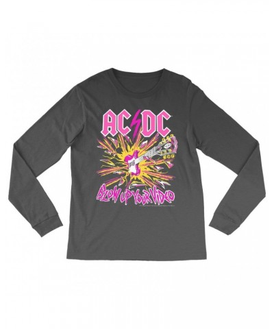 AC/DC Long Sleeve Shirt | Blow Up Your Video Neon Design Shirt $9.58 Shirts