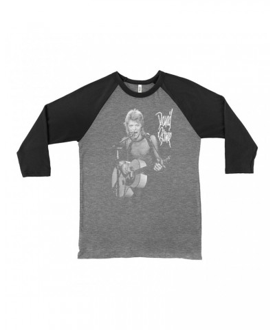 David Bowie 3/4 Sleeve Baseball Tee | Mick Rock Photo In Concert Shirt $14.08 Shirts