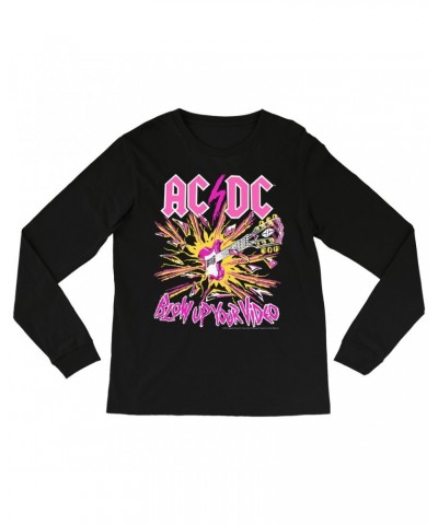 AC/DC Long Sleeve Shirt | Blow Up Your Video Neon Design Shirt $9.58 Shirts