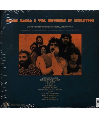 Frank Zappa & The Mothers Of Invention LP - Live In Uddel June 18th 1970 (ltd. 500 copies made) (Vinyl) $12.25 Vinyl