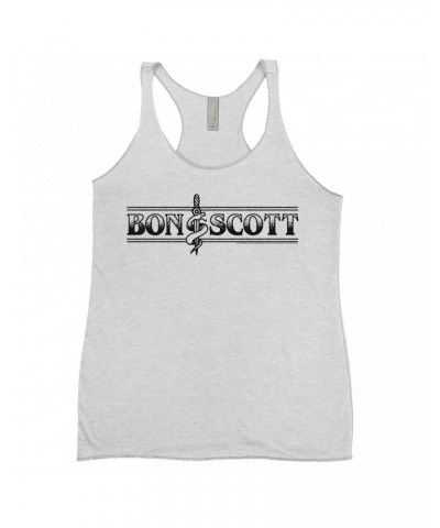 Bon Scott Ladies' Tank Top | Bon Dagger And Snake Sailor Style Shirt $9.55 Shirts