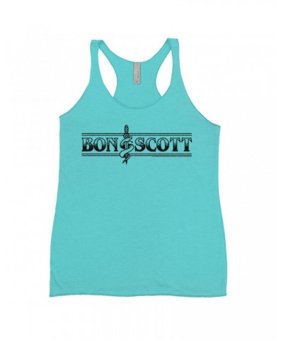 Bon Scott Ladies' Tank Top | Bon Dagger And Snake Sailor Style Shirt $9.55 Shirts