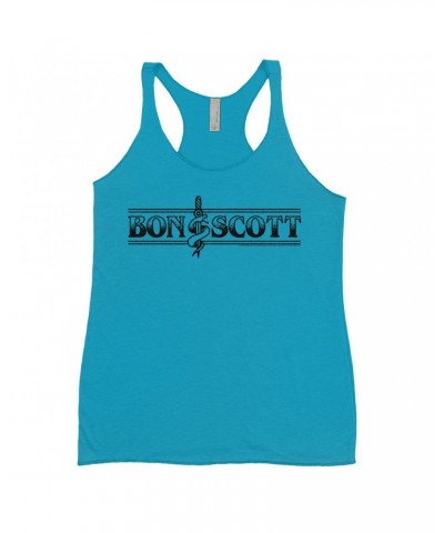 Bon Scott Ladies' Tank Top | Bon Dagger And Snake Sailor Style Shirt $9.55 Shirts