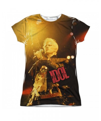 Billy Idol Junior's T Shirt | REBEL Sublimated Tee $6.93 Shirts