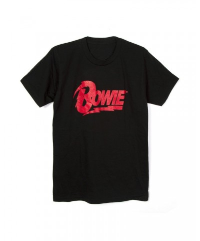 David Bowie Bowie Red Glitter Logo T-Shirt $1.55 Shirts