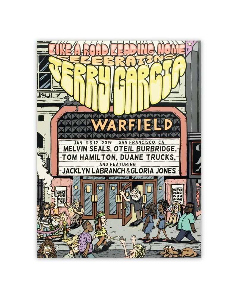 Jerry Garcia Like A Road Leading Home Event Poster $14.40 Decor