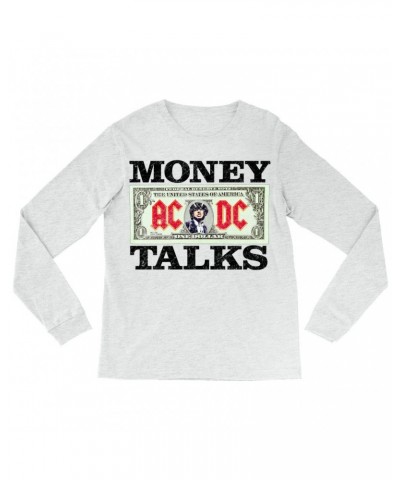 AC/DC Heather Long Sleeve Shirt | Money Talks Design Shirt $10.78 Shirts