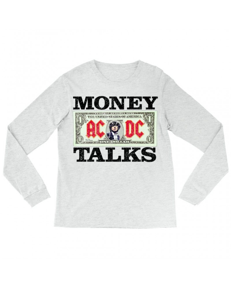 AC/DC Heather Long Sleeve Shirt | Money Talks Design Shirt $10.78 Shirts