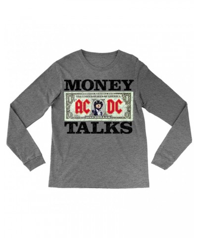 AC/DC Heather Long Sleeve Shirt | Money Talks Design Shirt $10.78 Shirts