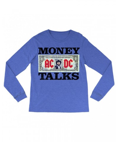 AC/DC Heather Long Sleeve Shirt | Money Talks Design Shirt $10.78 Shirts