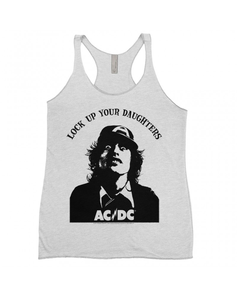 AC/DC Ladies' Tank Top | Lock Up Your Daughters Featuring Angus Young Design Shirt $13.03 Shirts