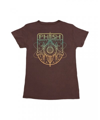 Phish Women’s Baker’s Dozen Space Tee on Chocolate Brown $9.50 Shirts